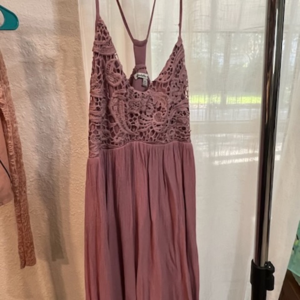 Lacey purple casual dress
